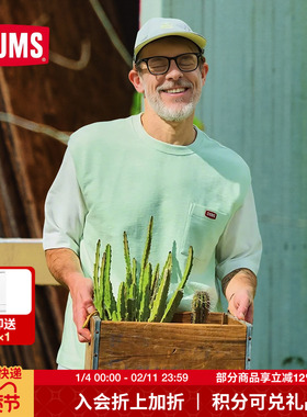 CHUMS洽洽鸟户外运动休闲短袖T恤男女春夏棉质圆领上衣CH00-1450