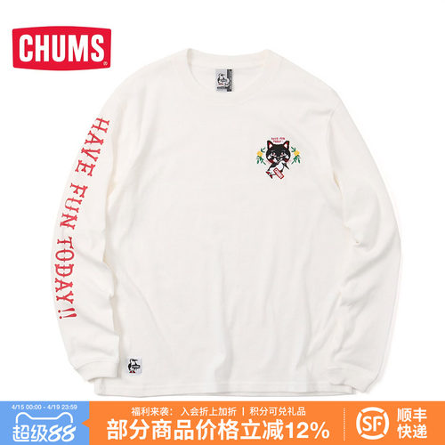 CHUMS洽洽鸟长袖T恤男女