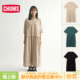 1372 连体上衣CH18 CHUMS洽洽鸟运动户外休闲长款 宽松连衣裙女短袖