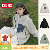 CHUMS洽洽鸟户外休闲连帽抓绒衣外套男女款 1476 保暖上衣夹克CH04
