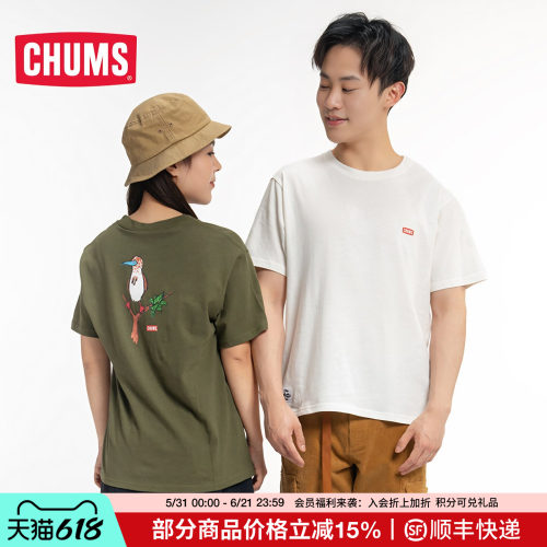 CHUMS洽洽鸟日系t恤短袖印花