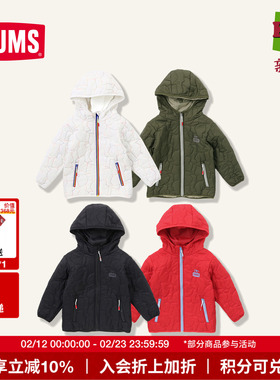 CHUMS洽洽鸟户外休闲连帽棉服夹克儿童轻薄棉外套CH24-1058