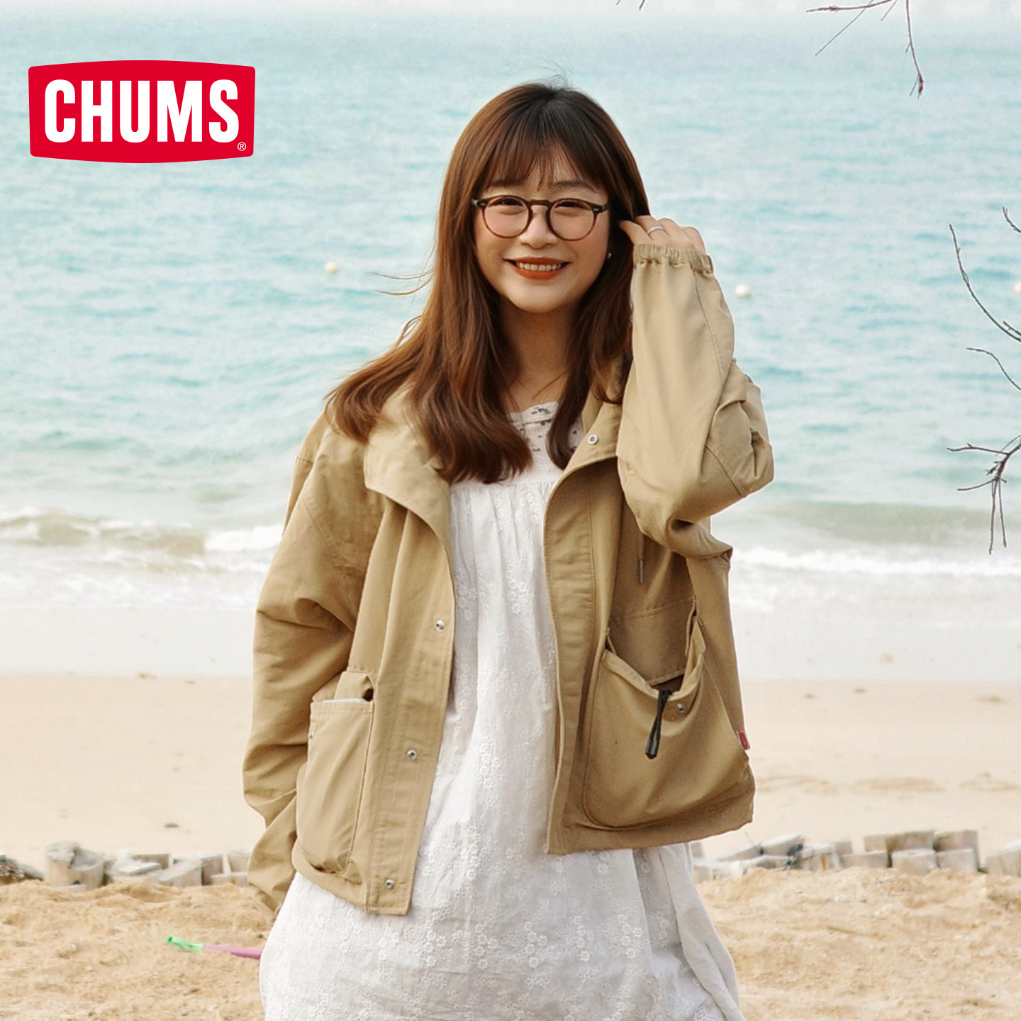 CHUMS洽洽鸟女士户外短款夹克