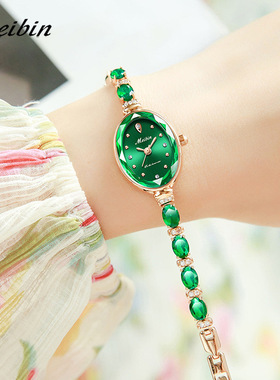 美宾直播同款手链表礼盒高级感石英表时尚轻奢高端女士珠宝扣手表