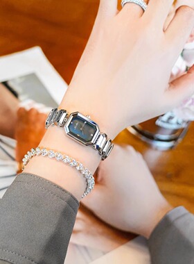 美宾直播同款小方表简约百搭高端方形手表轻奢气质礼盒防水腕表