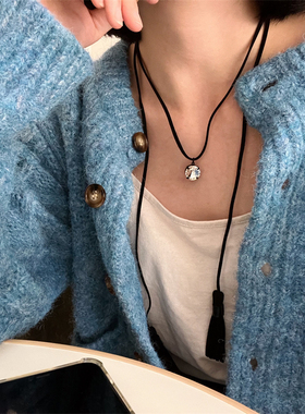 大发试验站麂皮毛衣长链慵懒项链