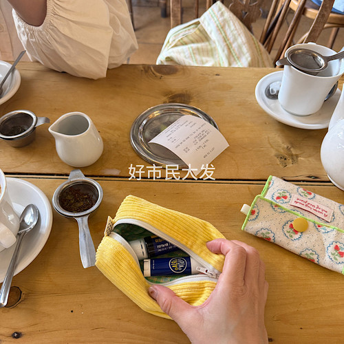 大发试验站 自制植绒布料精致便携式ccd收纳包口红气垫旅行洗漱包