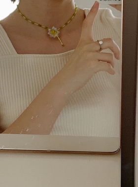 水晶串珠choker少女甜美精致项链