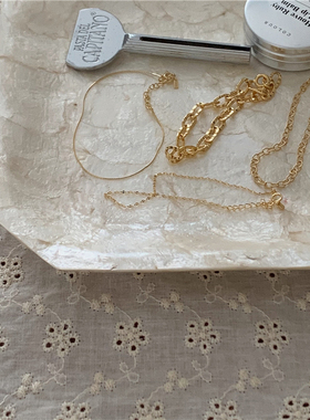 女925银经典百搭金色细手链