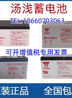 YUASA汤浅蓄电池NP7/7.2-12V12AH17A24AH消防NPW36/45-12三菱电梯