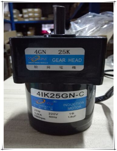 松岗电机 25W定速电机 1:25 轴径10mm 4GN25K 4IK25GN-C 220V