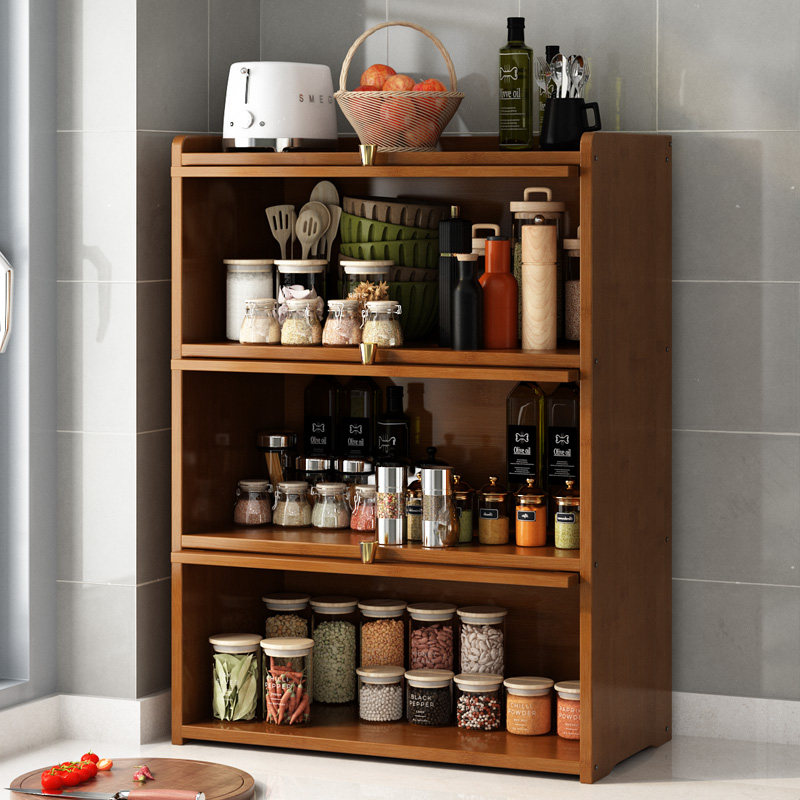 厨房调料置物架台面多功能调味品收纳窄柜油盐酱醋瓶多层架子家用