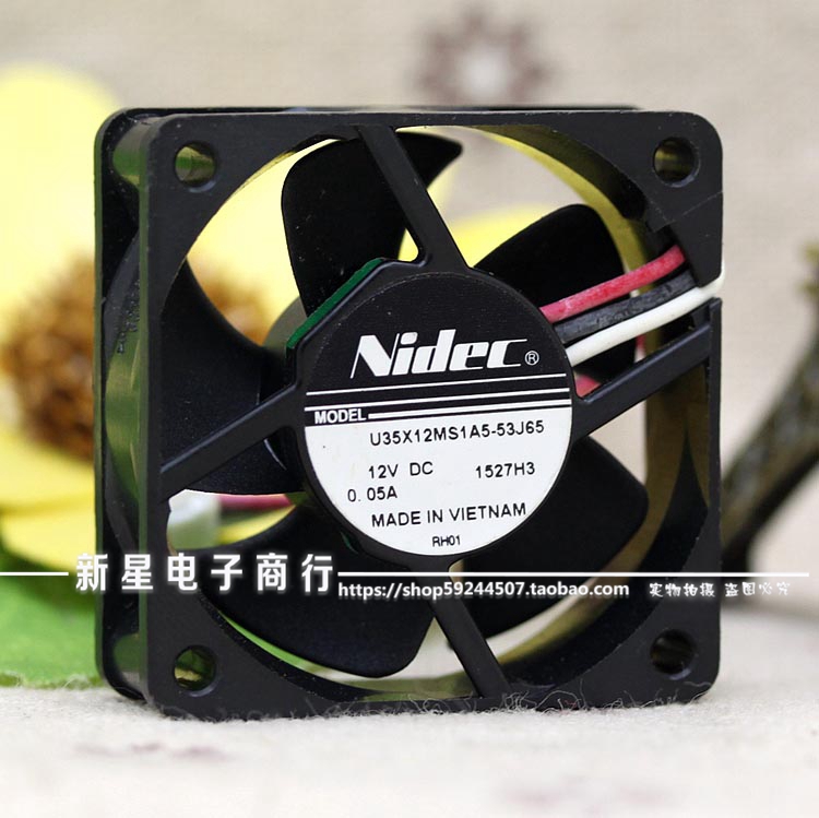 原裝Nidec U35X12MS1A5-53J65 12V 0.05A 3515 超靜音散熱風扇