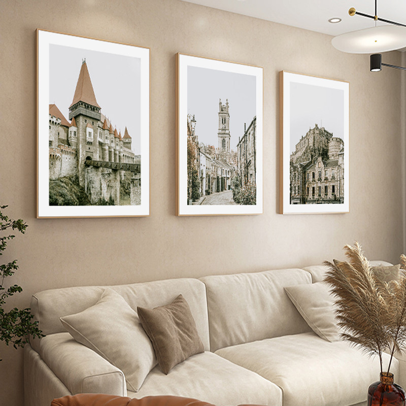 英国爱丁堡装饰画客厅沙发背景墙画卧室床头壁画餐厅建筑风景挂画