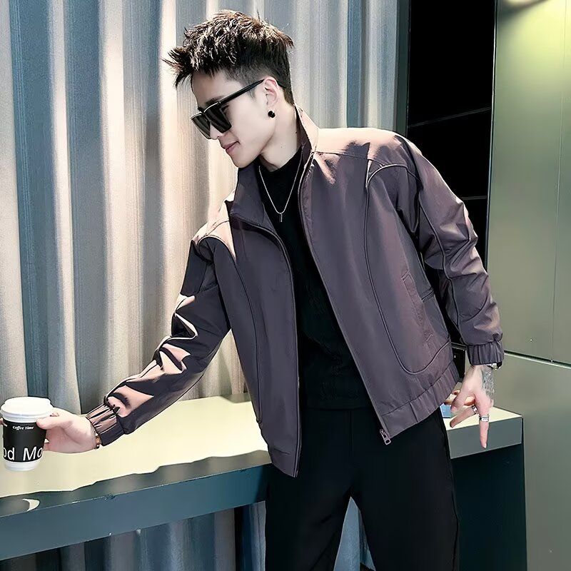 春秋款百搭夹克男款高级感潮牌衣服2025新款痞帅炸街外套潮流男装