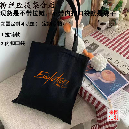谢霆锋帆布包Evolution演唱会周边应援单肩手提袋广告帆布袋定制