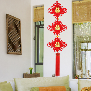 中国结挂件挂串客厅小大号福字壁挂背景墙玄关家居新房装饰春节