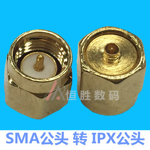 RF射频头同轴PCB板转接头SMA-J公头转IPEX公头1一代IPX天线转换头
