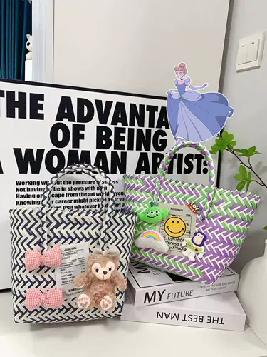 Дисней, корзина, вместительная и большая пляжная сумка, мультяшная барсетка