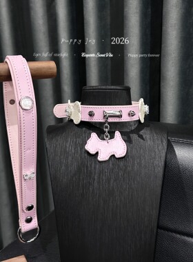 PuppyJoy「粉小狗」项链颈带项圈小众男女choker项圈手工定制