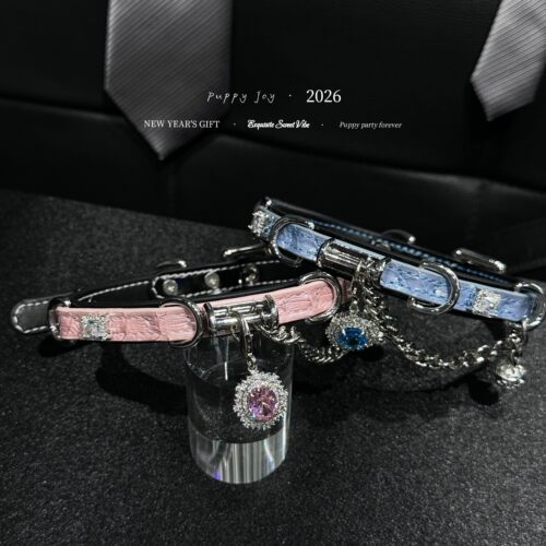 PuppyJoy独家「午夜蓝颂」蛇皮chocker项圈高级手工定制