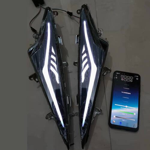 鬼火三代摩托电动车战速正品未来光科转向灯210多种模式流水效果