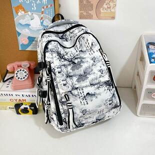 国风简约痛包书包大学生初中生背包大容量高中生小学生双肩包初中