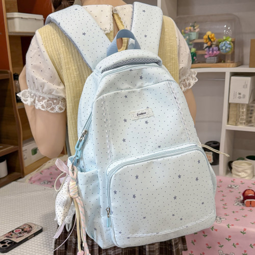 新款潮书包女初中生高颜值高中小学生双肩包大学生轻便大容量背包