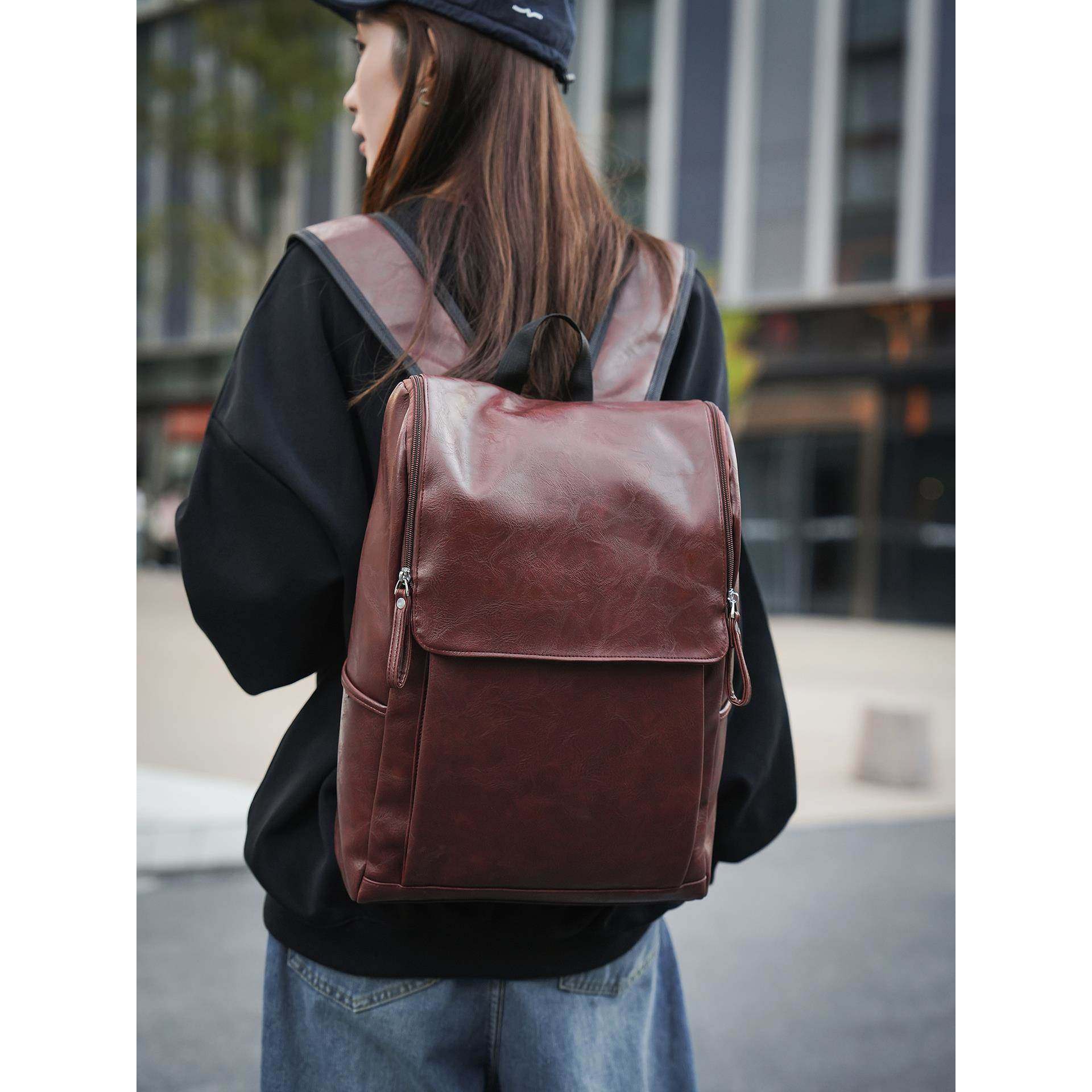 新款2025潮流覆古百搭双肩包