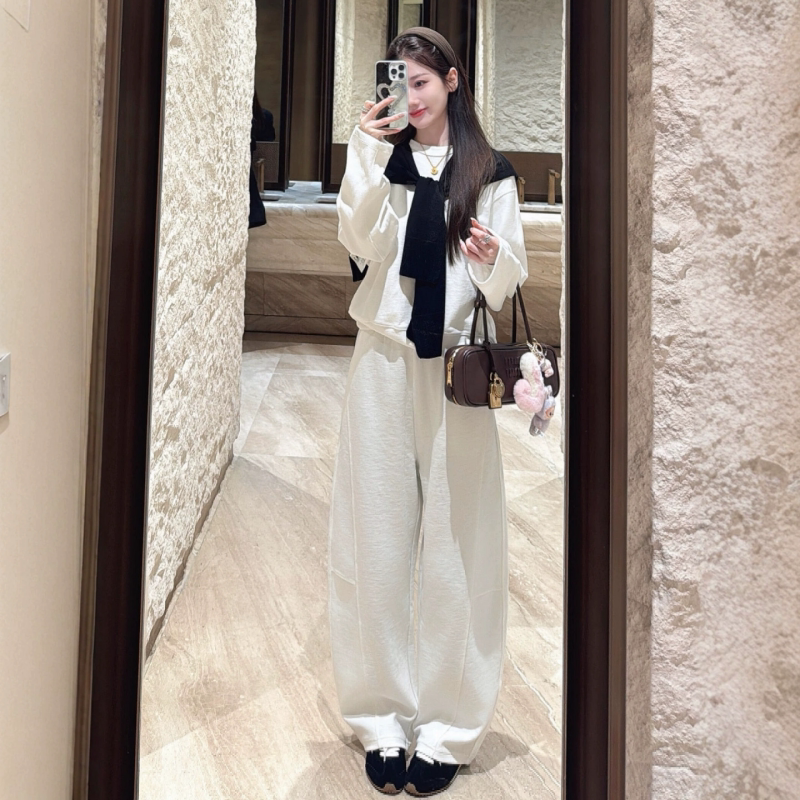 盐系慵懒风卫衣卫裤运动套装女秋学生宽松一整套高级感休闲两件套图片