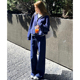 纯棉高级感一整套运动服套装 女秋宽松韩系卫衣卫裤 休闲两件套学生