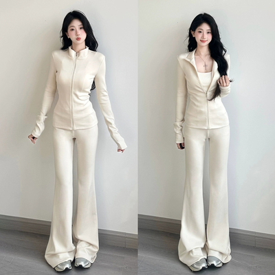 时尚减龄休闲套装女开春韩系ootd一整套修身显瘦卫衣运动两件套潮