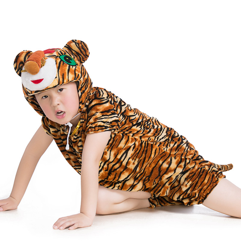六一老虎演出服儿童cos服幼儿园两只老虎舞蹈服亲子运动会服装夏4