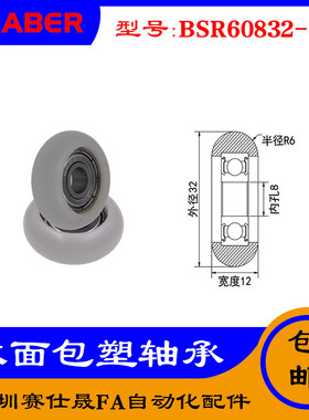 【赛仕晟】外球面包塑轴承BSR60832-12高品质尼龙滑轮 高耐磨滚轮