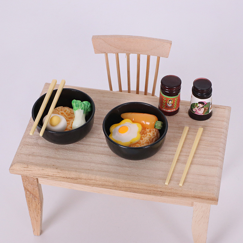 仿真泡面煎蛋碗筷模型微缩食玩