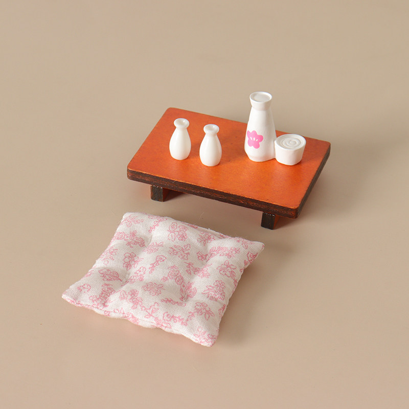 Dollhouse娃娃屋配件仿真微缩家具模型 迷你坐垫榻榻米小桌子摆件,玩具/童车/益智/积木/模型,娃娃/配件/着替,淘宝优惠券,粉丝福利购,淘宝优惠卷