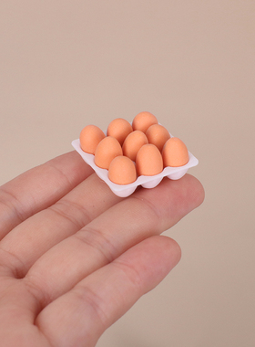 跨境外贸dollhouse娃娃屋微缩仿真迷你食玩鸡蛋托盘模型diy小道具