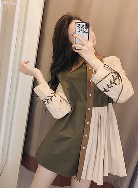2024秋冬季设计感小众法式修身气质上衣长袖洋气衬衫裙女神范配件