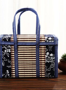 竹篮竹编竹筐 端午粽子高端礼品包装盒年货香肠腌腊肉鸡蛋大闸蟹