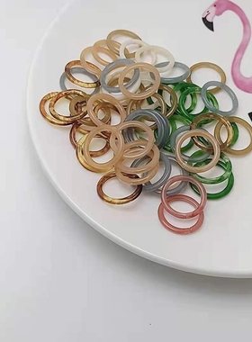 韩细圈戒指女多色百搭情侣