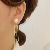 小众设计感长款 珍珠耳环气质一款 两戴流苏耳坠轻奢高级感银针耳饰