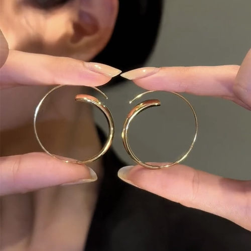 欧美夸张圆圈大耳环耳圈素圈耳饰