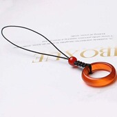 天然黑玛瑙指环手机链 玛瑙手机挂件饰品 天然红玛瑙指环手机坠