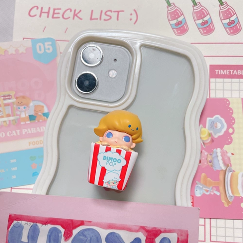 Подлинная домашняя мини-кукла Dimoo, слепая коробка, пузырьковый кремовый клей, чехол для телефона, аксессуары, украшения для номерного знака