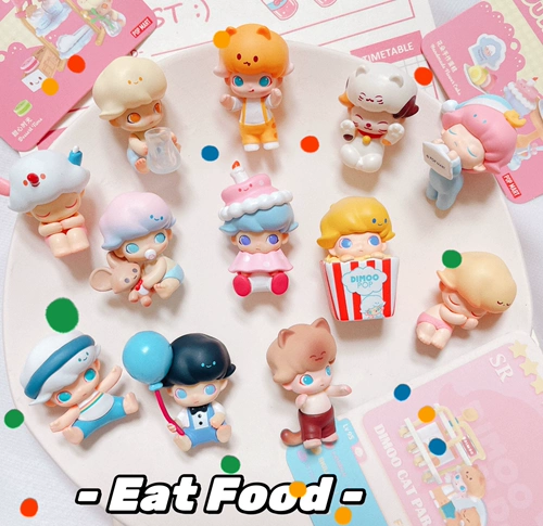 Подлинная домашняя мини-кукла Dimoo, слепая коробка, пузырьковый кремовый клей, чехол для телефона, аксессуары, украшения для номерного знака