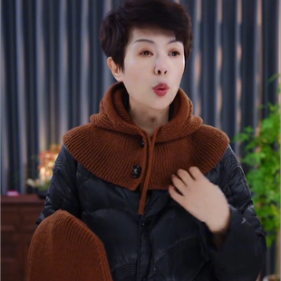 帽子围巾一体编织教程韩国秋冬季保暖女款时尚针织护耳毛线帽2026