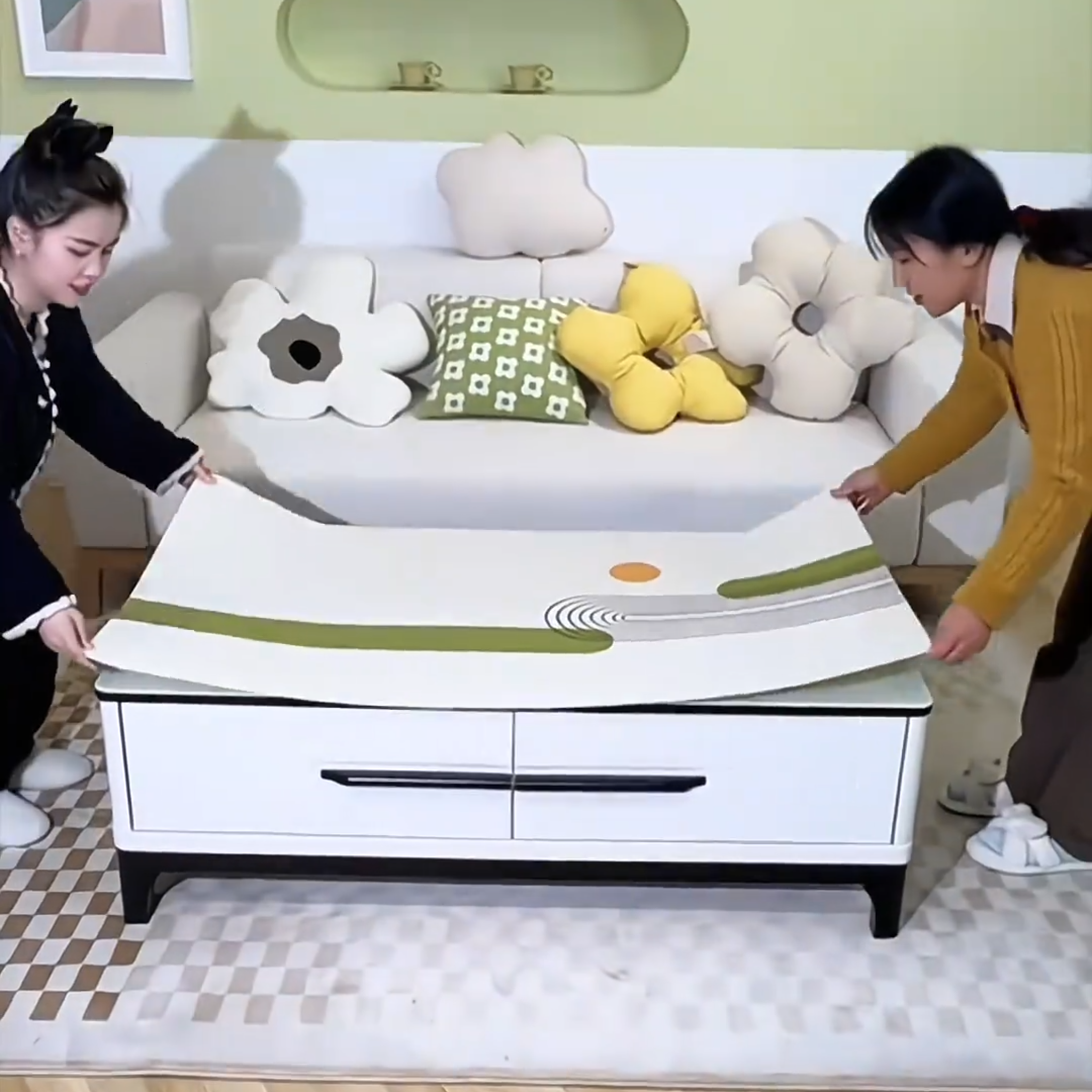 防水防油桌垫茶几桌布最新款卡通免洗轻奢高级感多巴胺保护垫2026