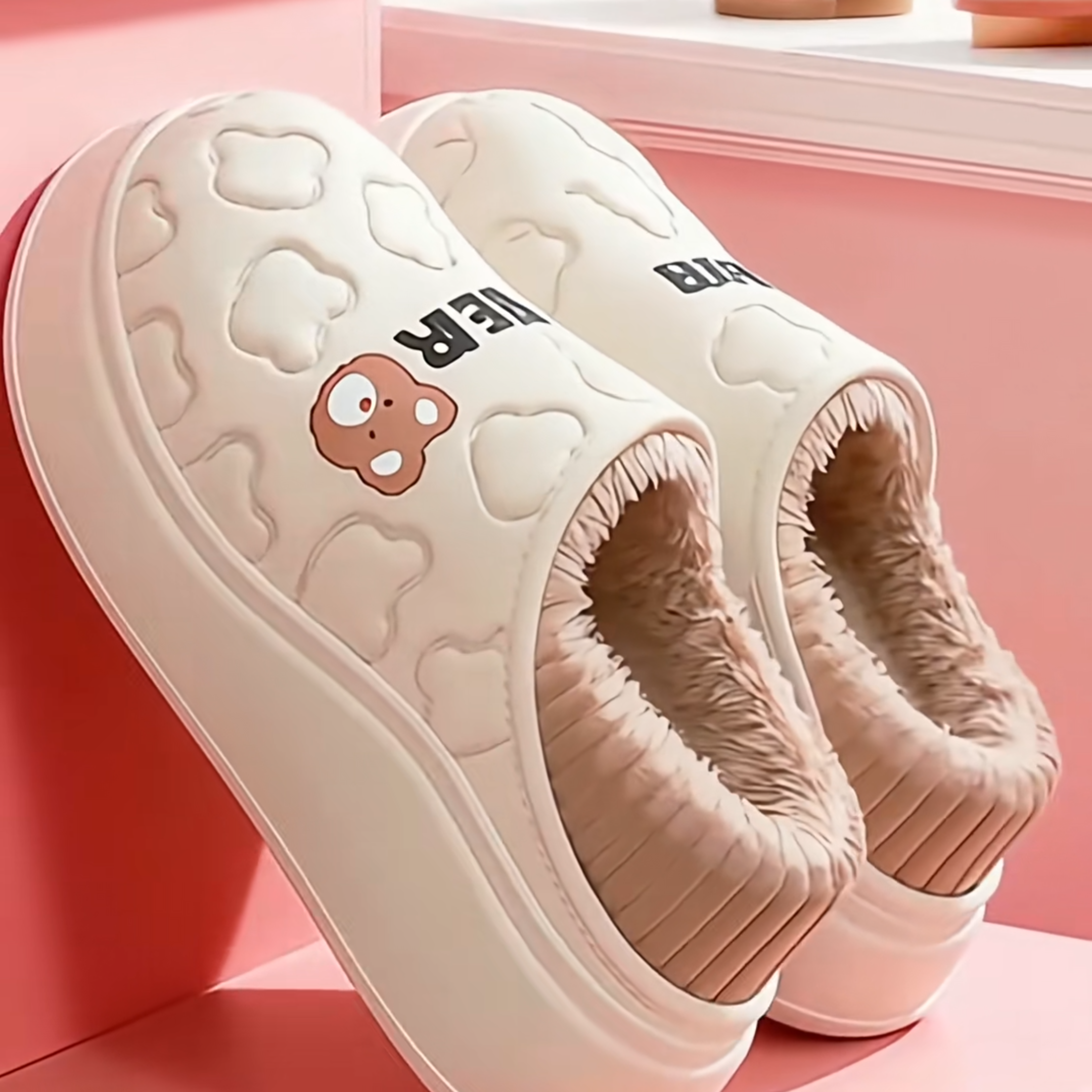 包跟棉拖鞋女冬季保暖又好看加绒防滑室内居家用卡通棉鞋男批发