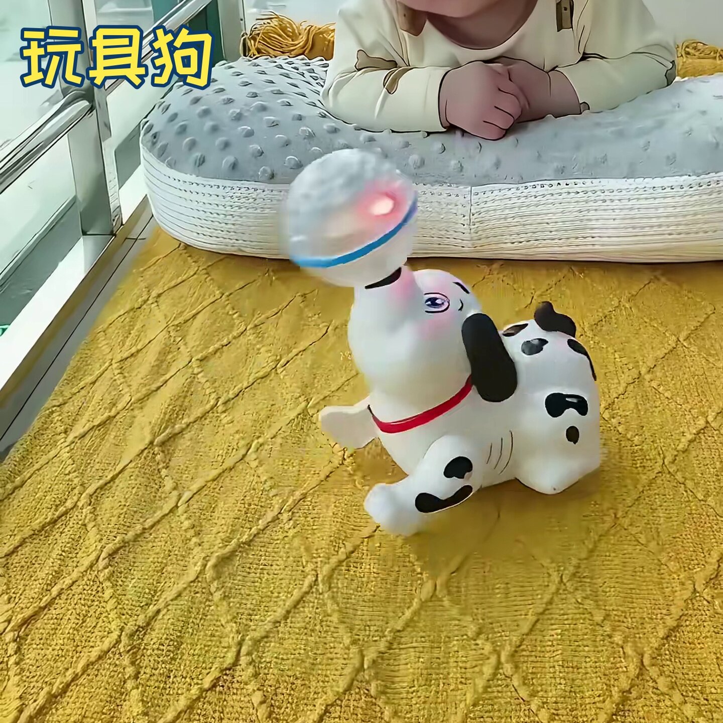 玩具狗海狮顶球电动发光音乐小狗旋转会走路的儿童婴幼儿网红同款图片