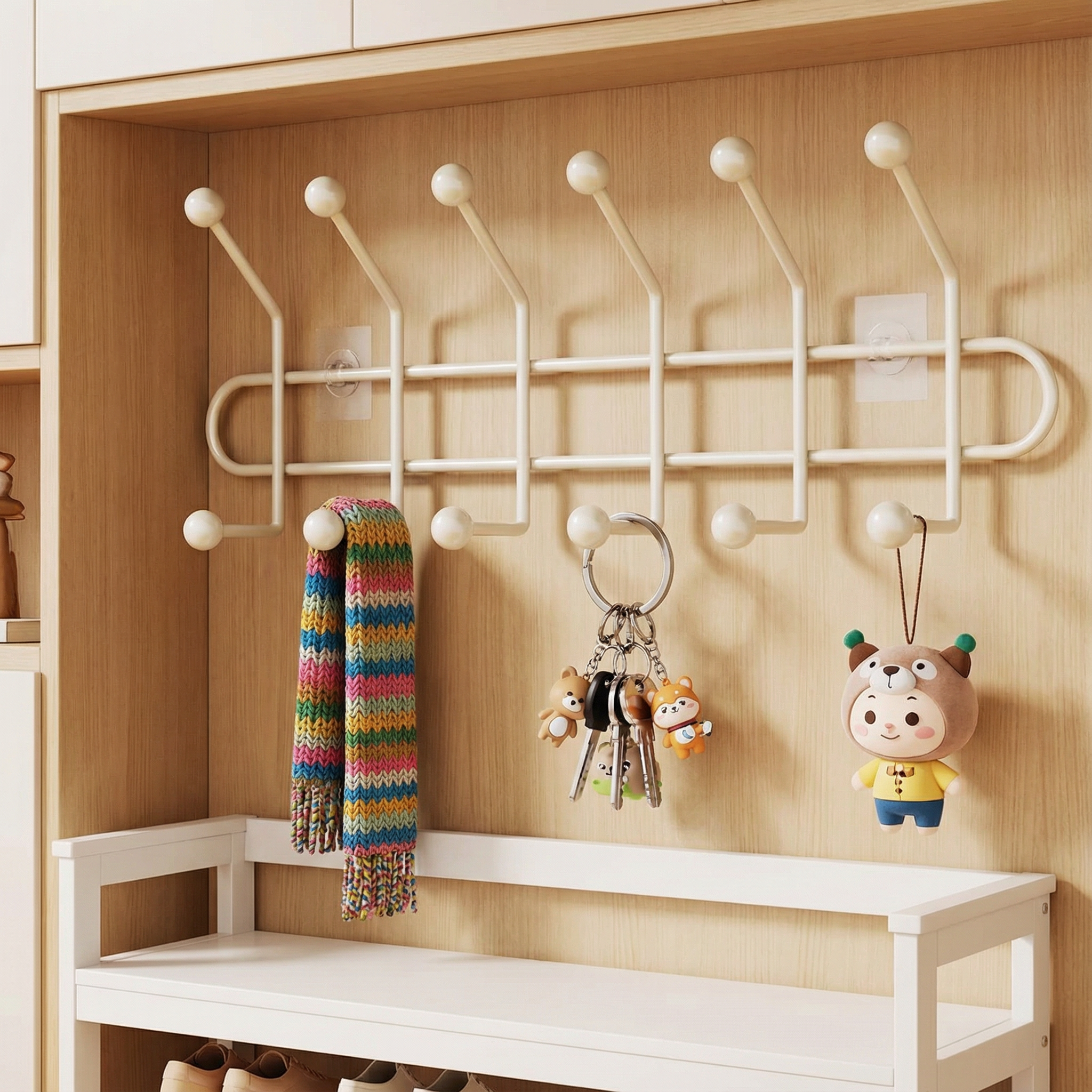 墙上挂衣钩免打孔强力承重进门玄关壁挂门后粘贴排钩衣帽钩衣帽架,住宅家具,衣钩,淘宝优惠券,粉丝福利购,淘宝优惠卷